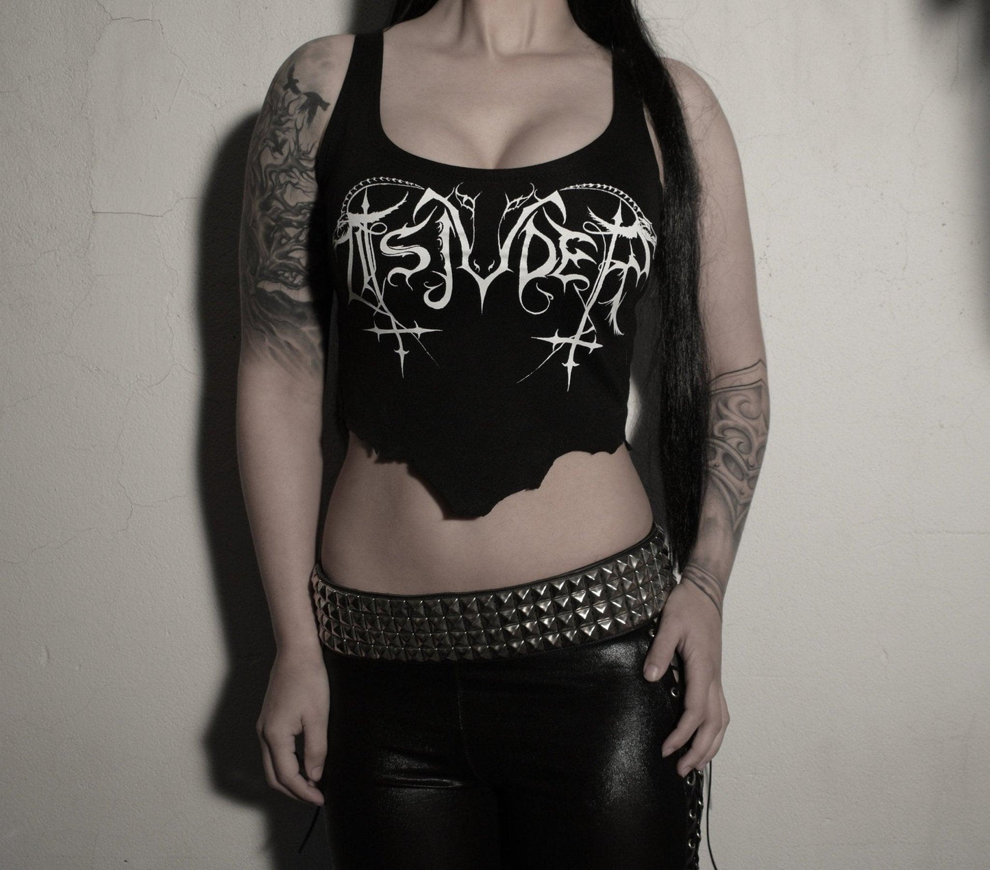 Tsjuder top cropped ⇹ black metal ⇹ shredded shirt top - Finedaytodie