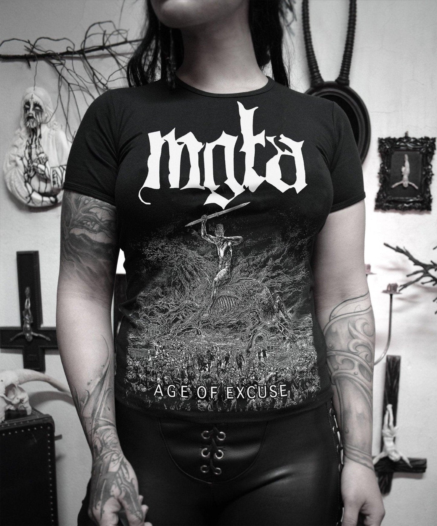 Unisex Mgła Age Of Excuse t shirt ⇹ black metal tee ⇹ Mgla black metal tshirt - Finedaytodie