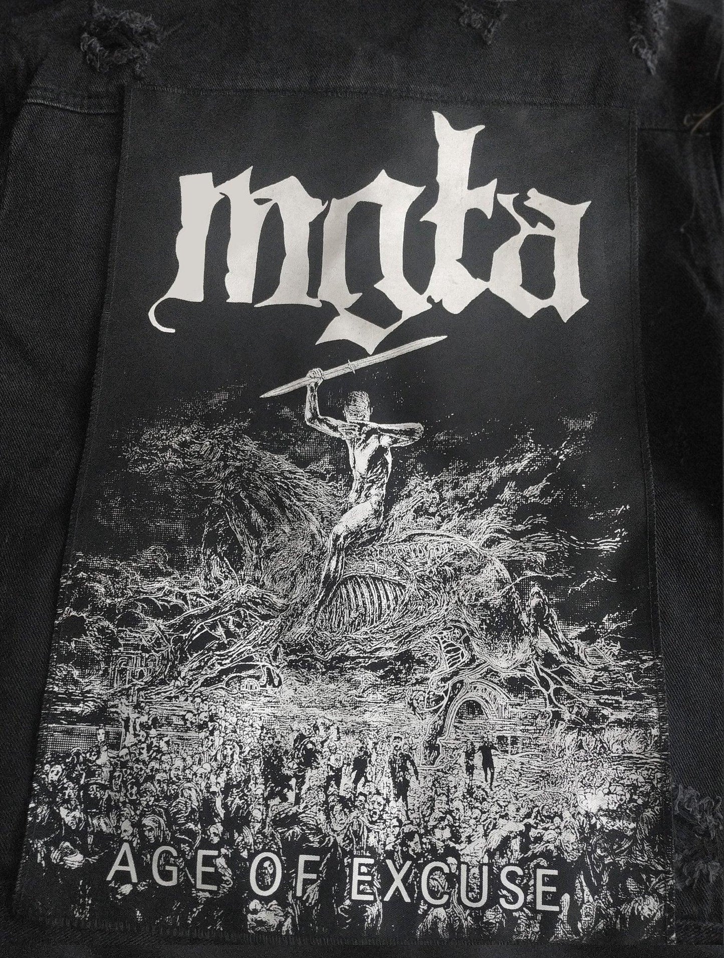 Mgła Age of excuse big Back patch ⇹ black metal Patch - Finedaytodie