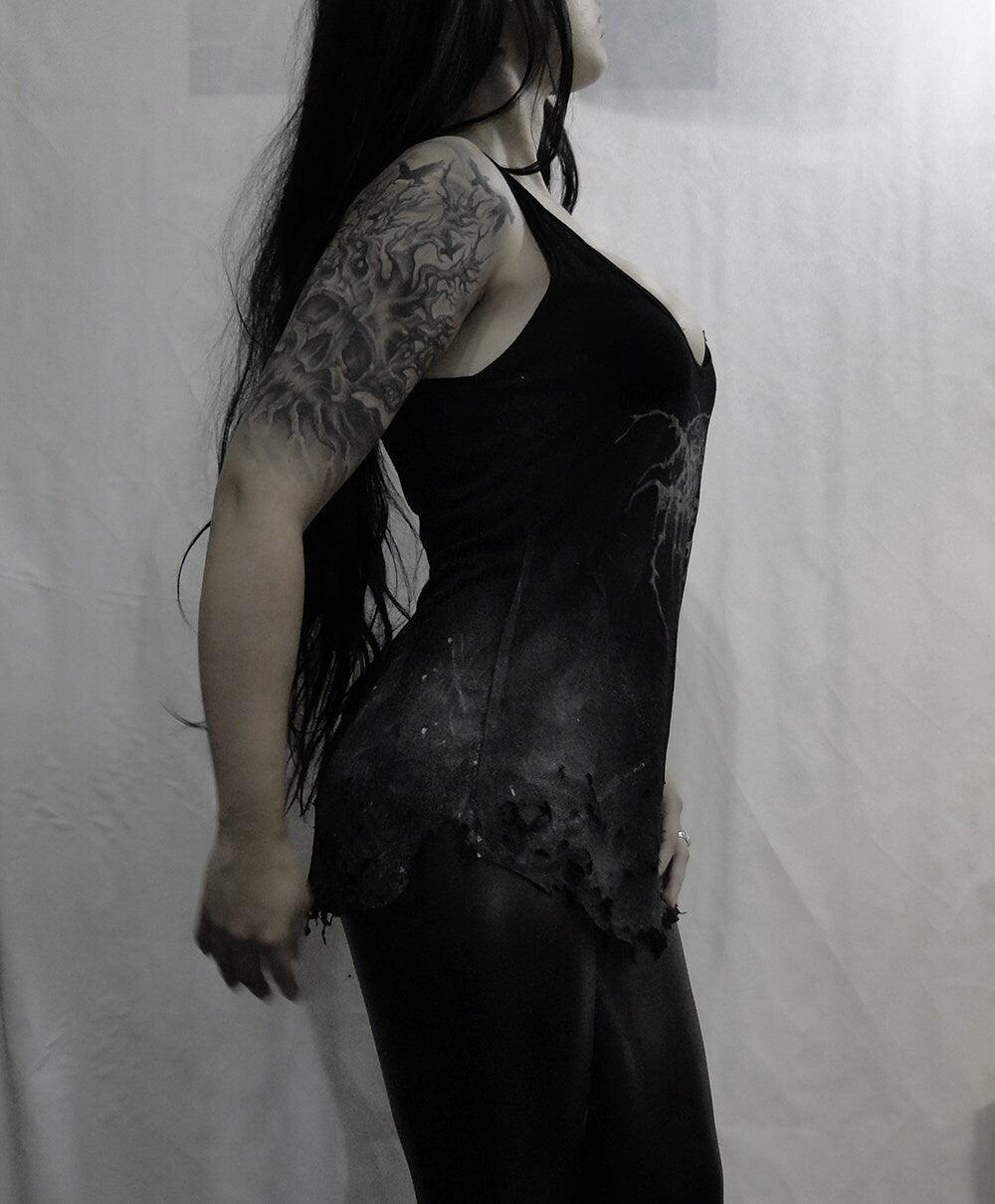 Darkthrone Destroyed tank top ⇹ Handmade shirt - Finedaytodie