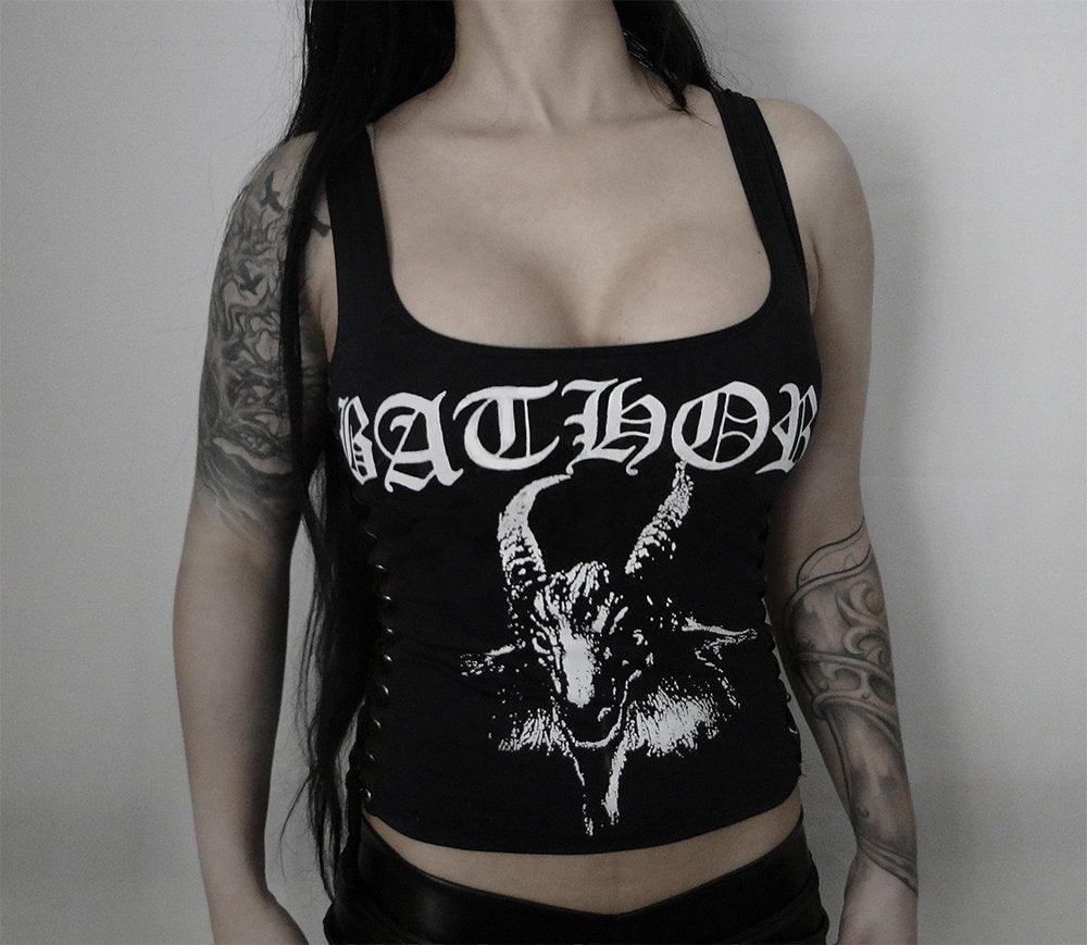 BATHORY ⇹ Black metal ⇹ Lace-up Side Tank Top Bathory - Finedaytodie