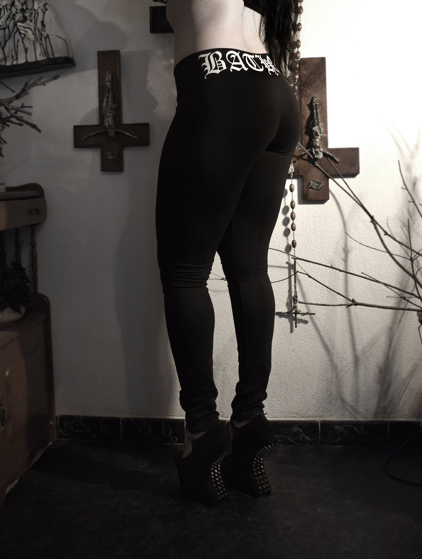 Rotting Christ ⇹ Bathory ⇹ Burzum ⇹  Handmade black metal legging ⇹ Black metal pants