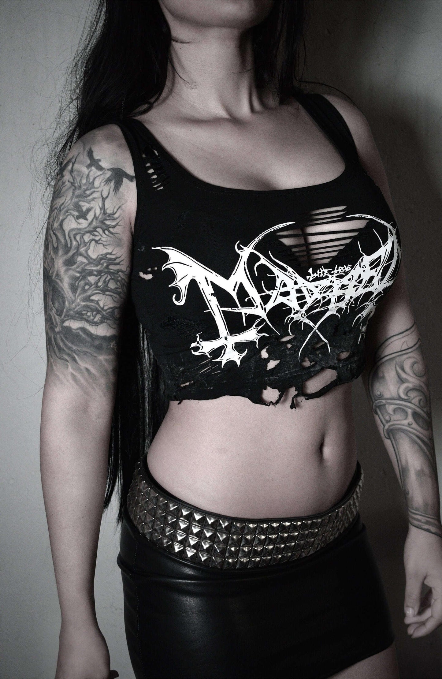 Cropped Top ⇹ Mayhem cropped ⇹ Black metal - Finedaytodie