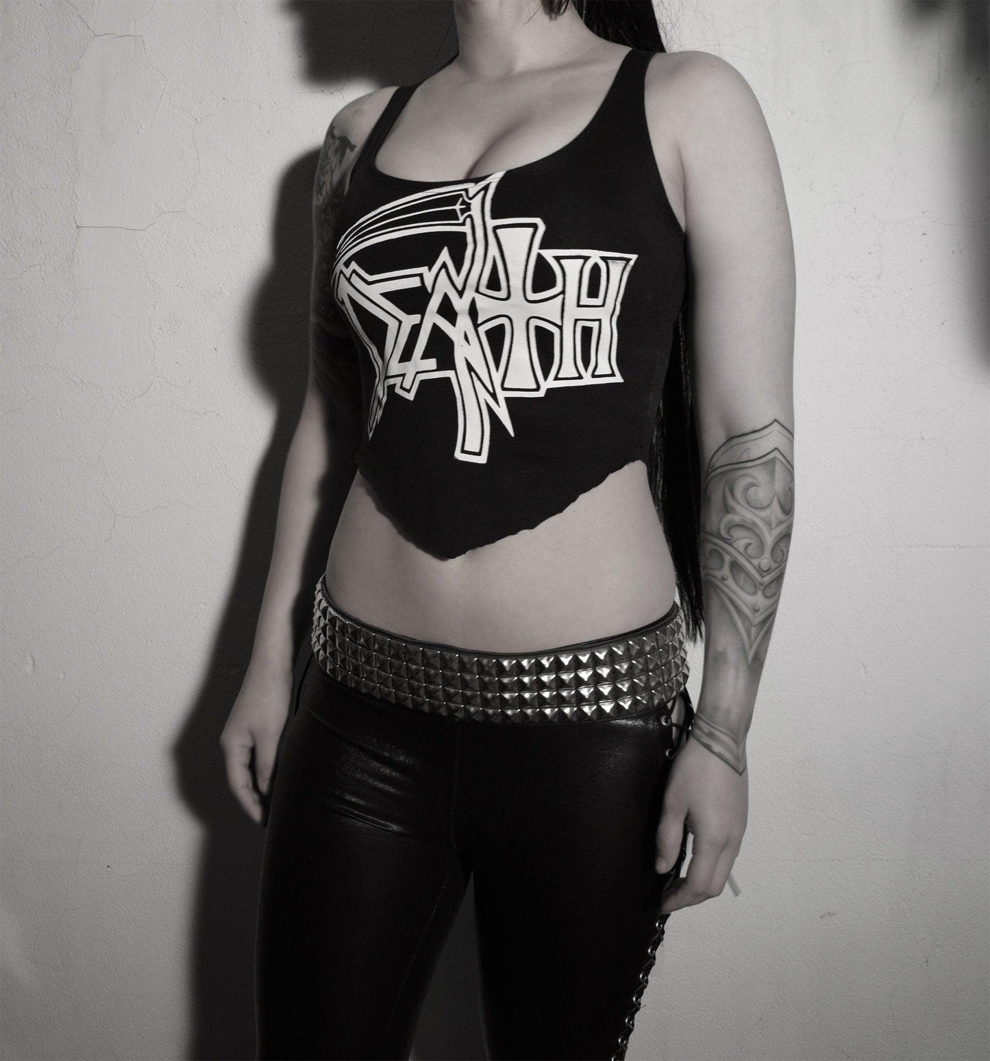 Death top cropped ⇹ Death metal ⇹ shredded shirt top - Finedaytodie