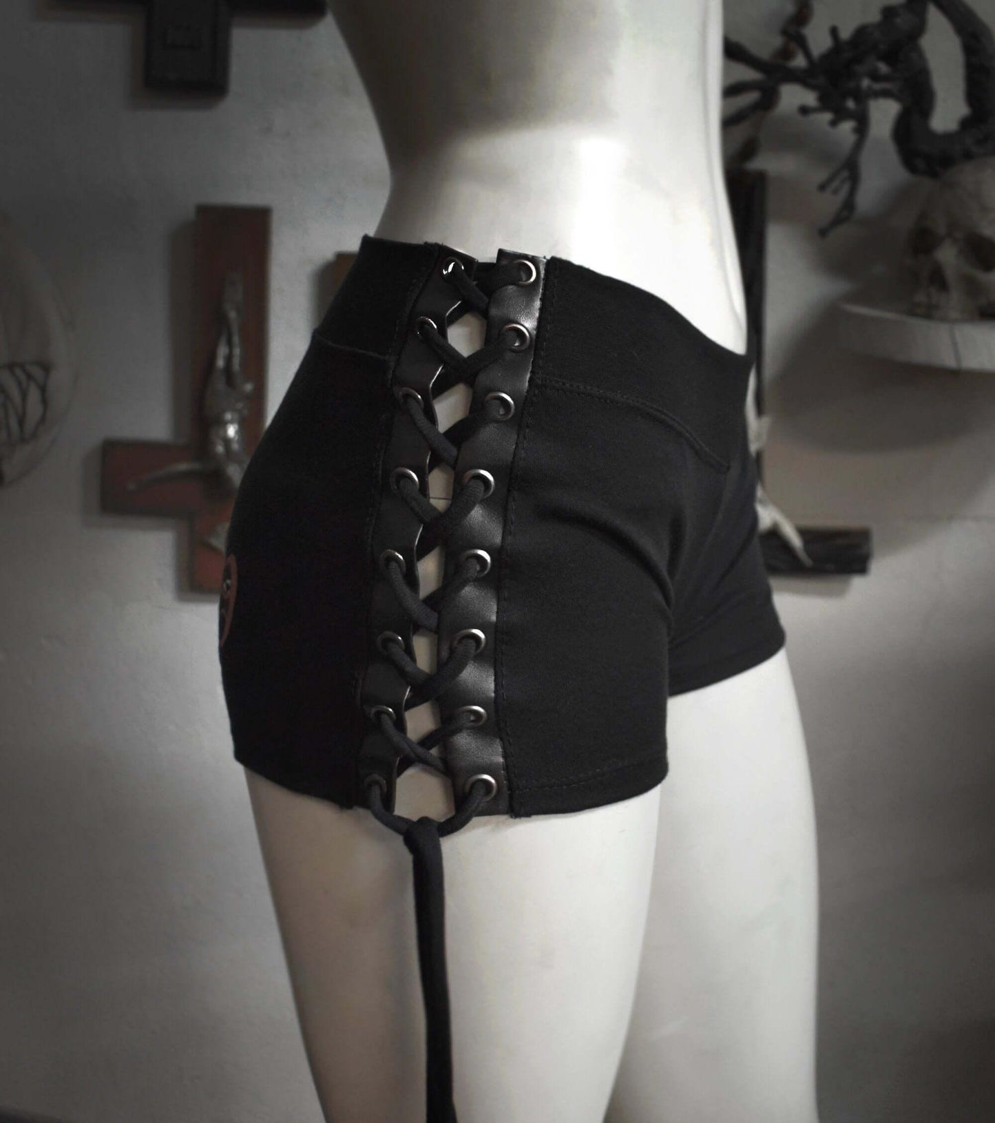 Bathory Goat lace up sides Shorts - Finedaytodie