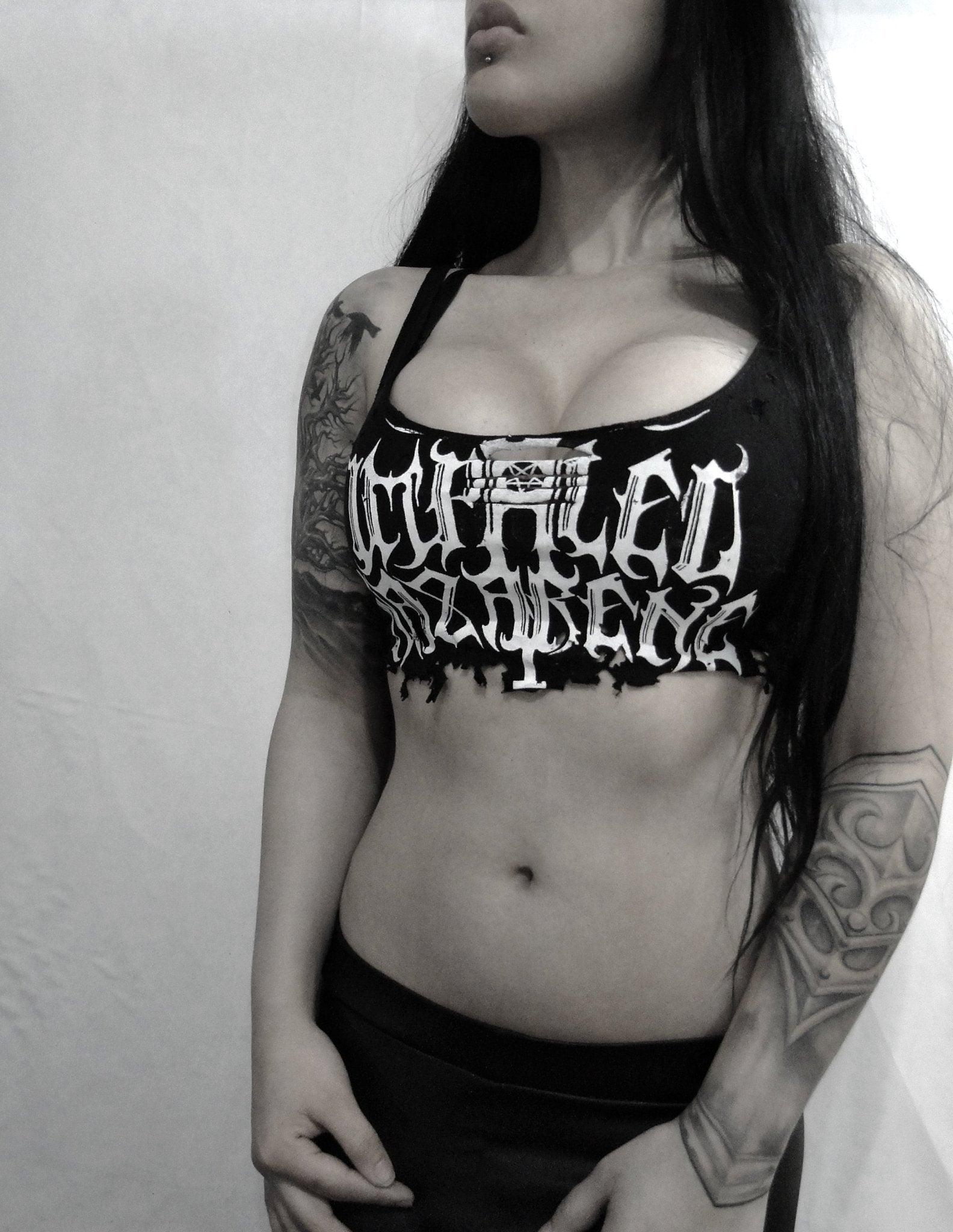 Impaled Nazarene Destroyed/distressed top Cropped ⇹ Impaled NazareneCropped - Finedaytodie