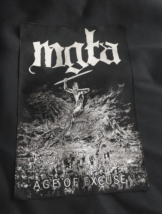 Mgła Age of excuse big Back patch ⇹ black metal Patch ⇹ Mgla black metal Battle vest ⇹ Mgła Jacket patch