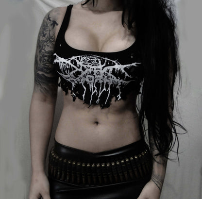 Darkthrone destroyed top cropped ⇹ black metal ⇹ shredded shirt top