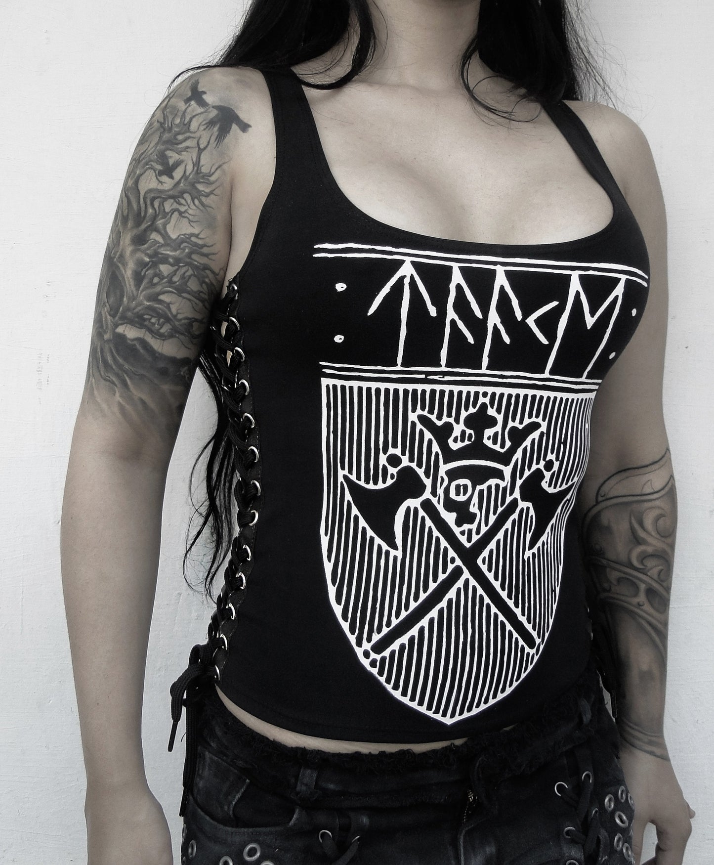 Taake ⇹ Black metal ⇹ Lace-up Sides Tank Top ⇹ Helnorsk Svartmetall ⇹ Shield Logo