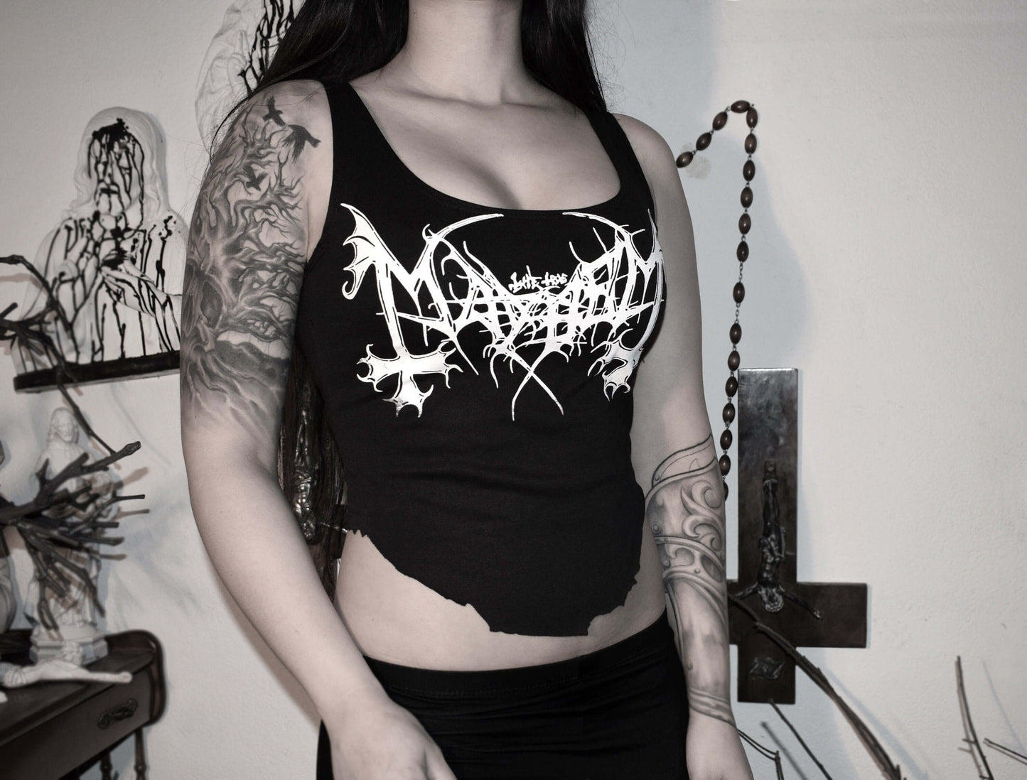 Cropped Top ⇹  Mayhem cropped ⇹ Black metal