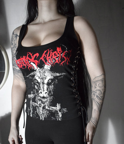 ROTTING CHRIST Lace-up Side Tank Top ⇹ Black metal ⇹ (Thy mighty contract) ⇹ Rotting christ Shirt