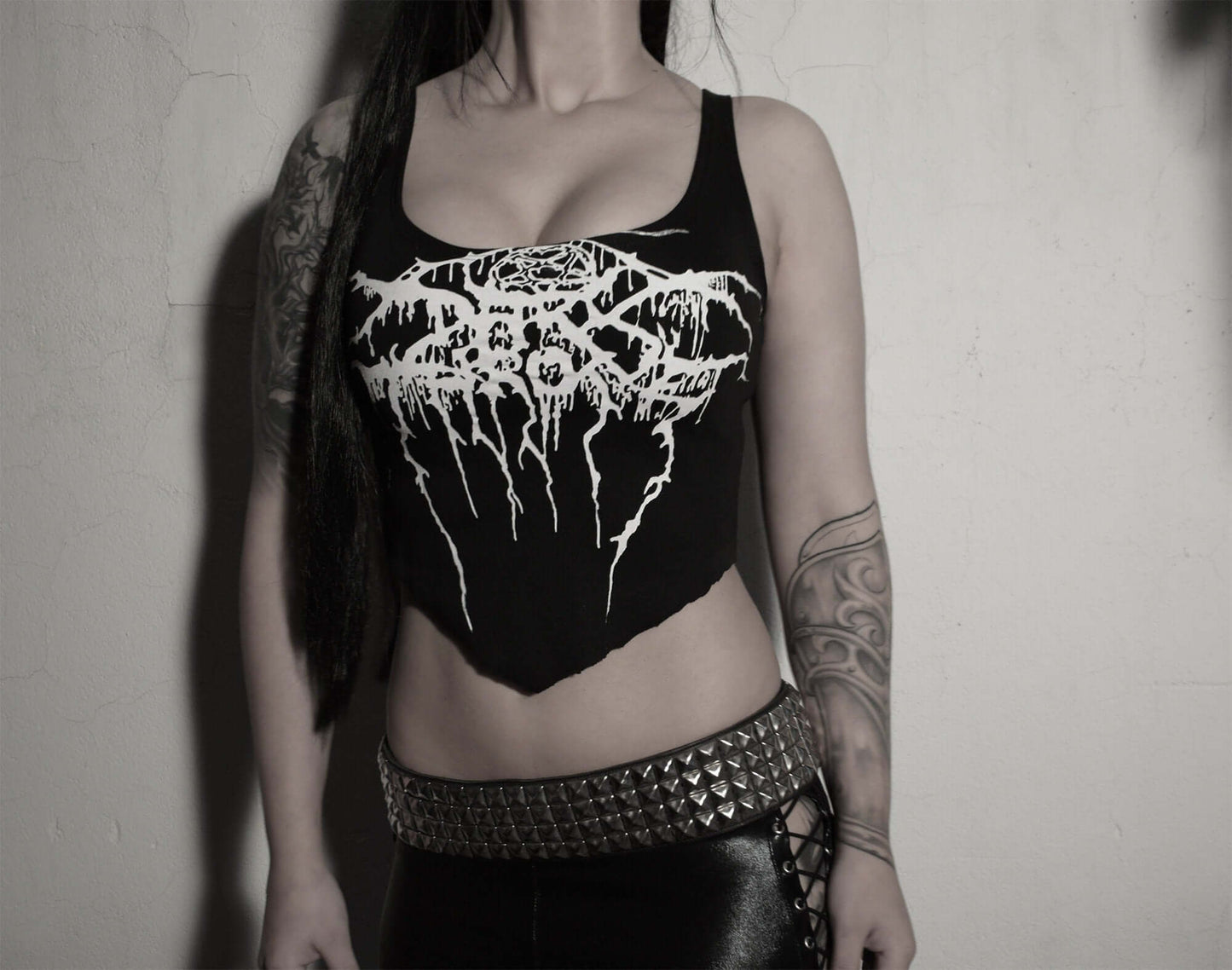 Darkthrone destroyed top cropped ⇹ black metal ⇹ shredded shirt top
