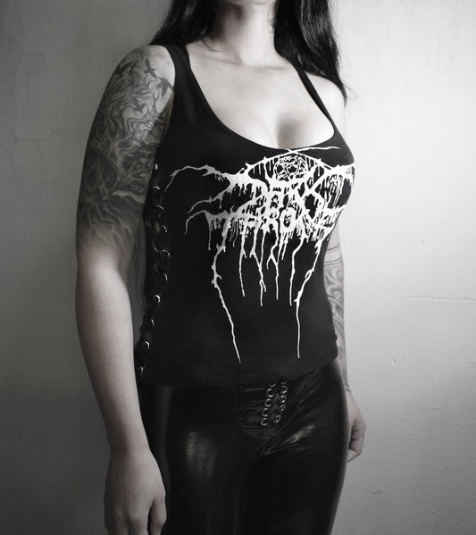 DARKTHRONE ⇹ Black metal ⇹ Lace-up Side Tank Top ⇹ Darkthrone ⇹ Transilvanian Hunger