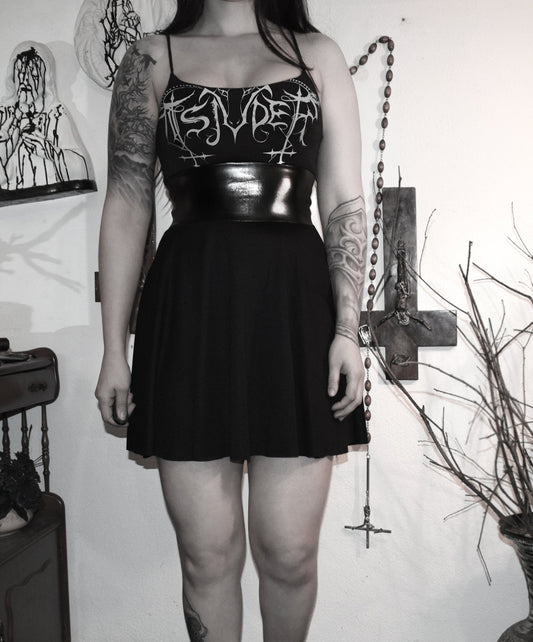 Handmade dress ⇹ Tsjuder ⇹ black metal dress ⇹ pvc dress