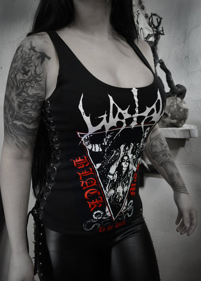 Watain Black metal To the death Top Shirt ⇹ Black Lace-up Sides Tank Top ⇹ Watain Black metal shirt