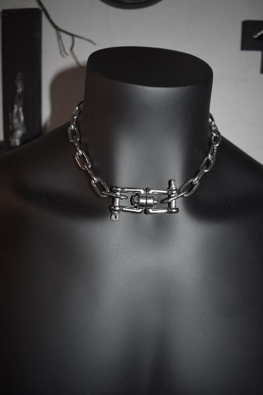 316 stainless steel Heavy chain necklace ⇹ Necklace Double Shackle ⇹ Stainless Steel Heavy metal collar