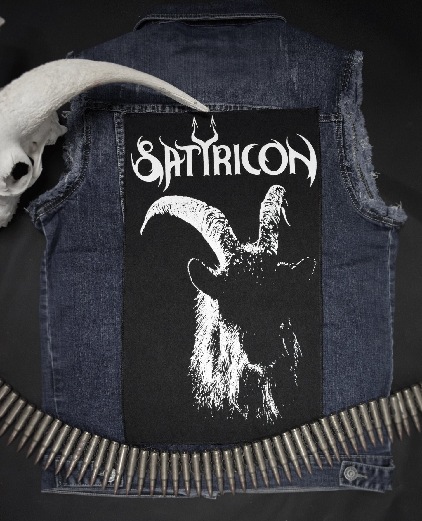 Satyricon Satyr big Back patch ⇹ black metal ⇹ Satyricon goat black metal patch ⇹ Satyricon Jacket vest patch