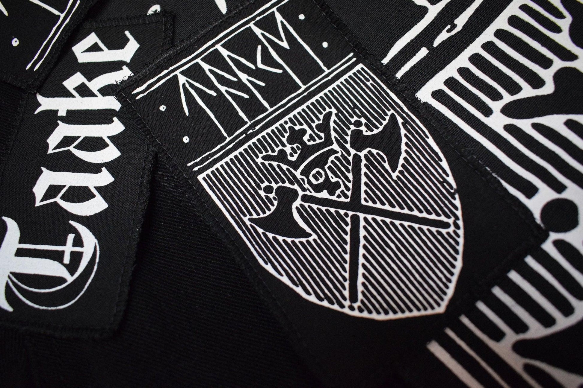 Taake pack patches ⇹ big Back patch ⇹ taake black metal patchers ⇹ Taake shield black metal patch ⇹ Taake Jacket vest patch - Finedaytodie