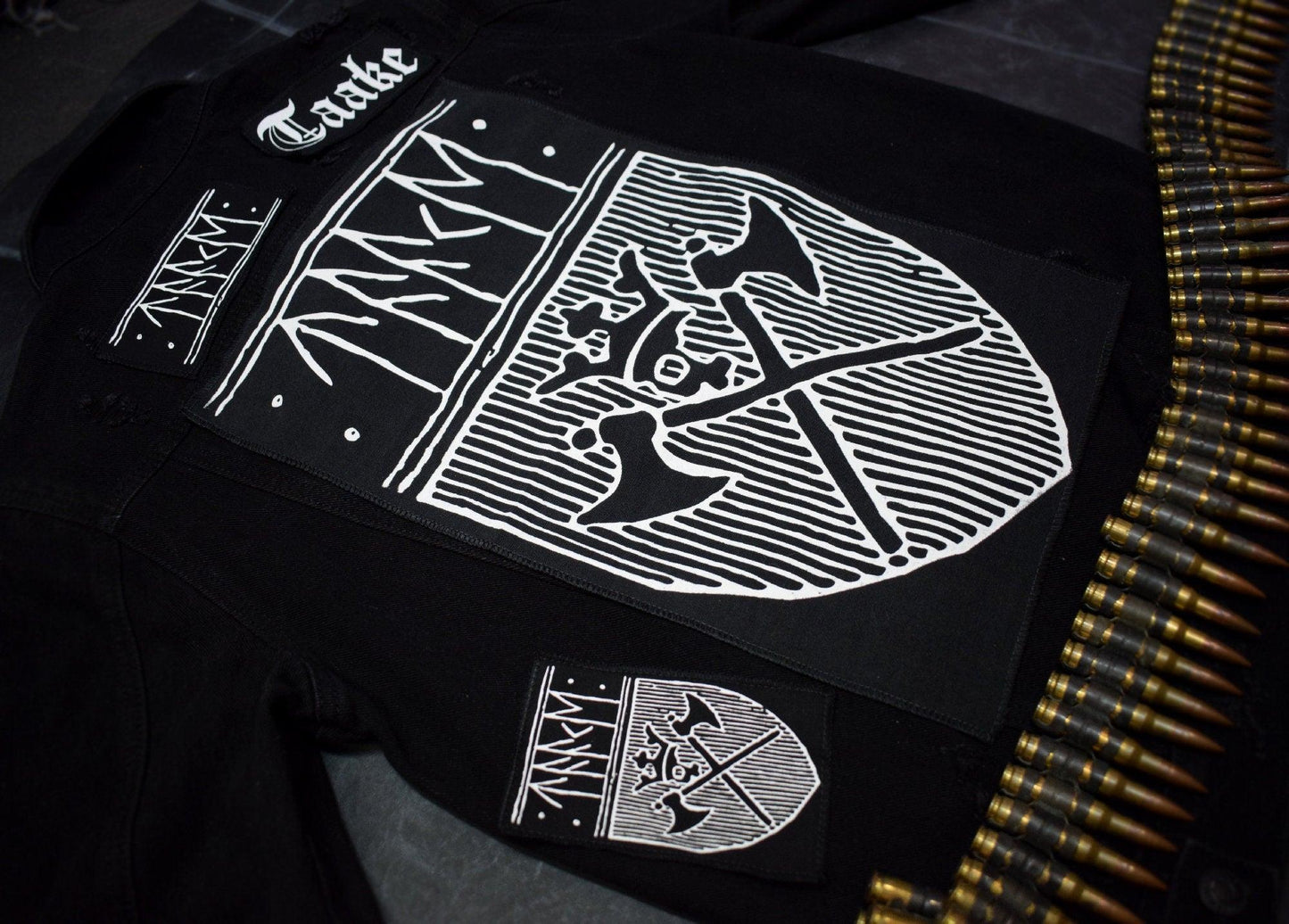Taake pack patches ⇹ big Back patch ⇹ taake black metal patchers ⇹ Taake shield black metal patch ⇹ Taake Jacket vest patch - Finedaytodie