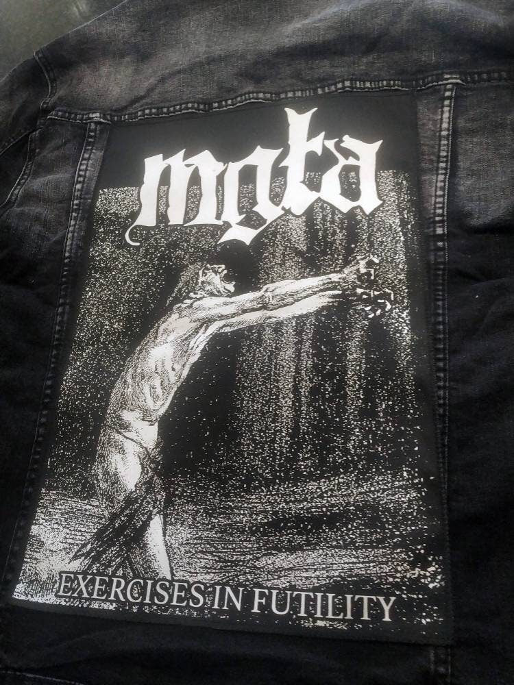 Mgła Exercises in futility big Back patch ⇹ black metal Patch ⇹ Mgla black metal Battle vest ⇹ Mgła Jacket patch